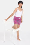 Rosaline Girls Disney Knit Cotton Shorts - Rose Violet — thumbnail 4
